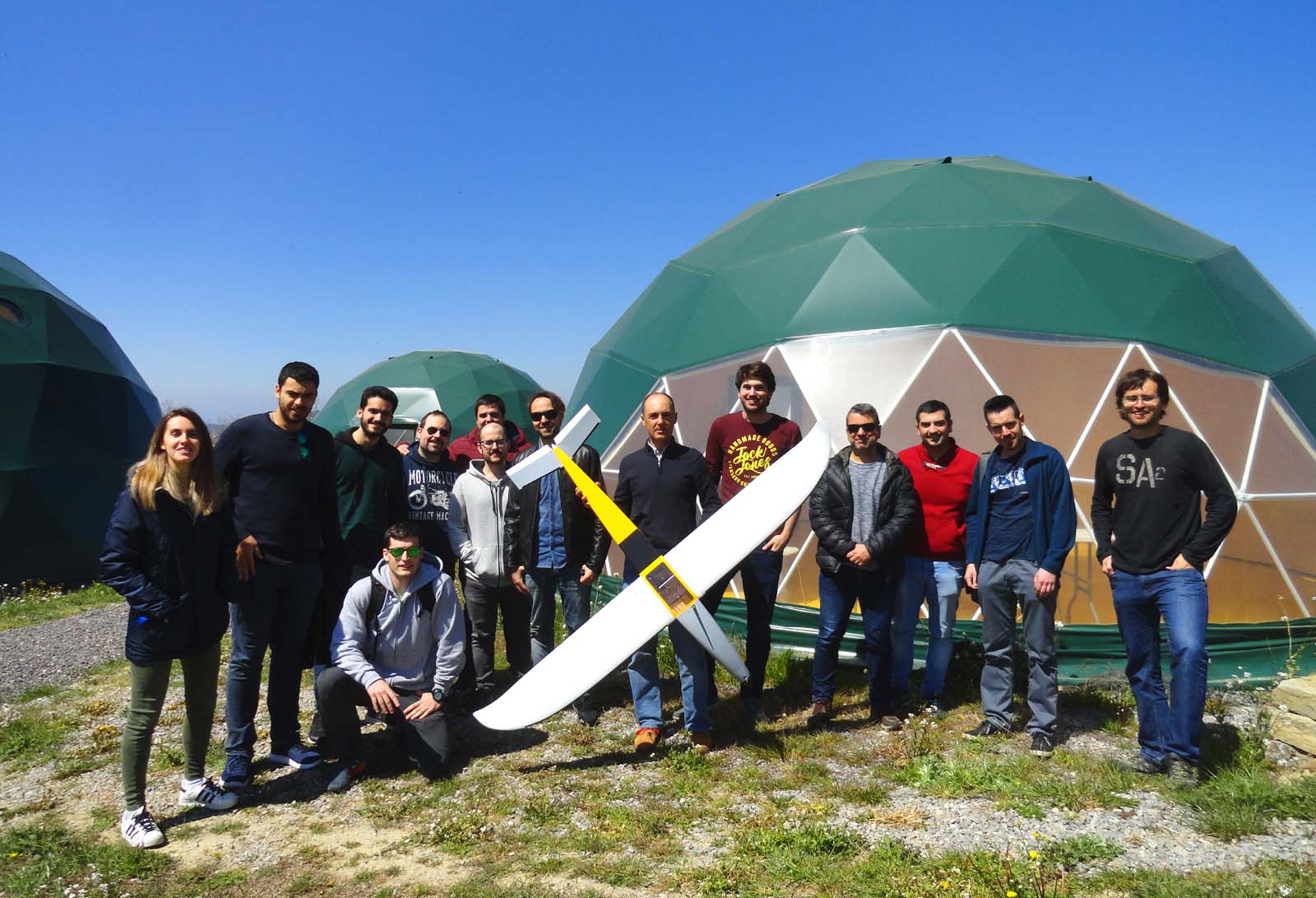 Master students perform some practical sessions at the BCN Drone Center